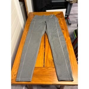 ColorfulKoala Gray High Waist Athletic Leggings Pockets Women's Size S